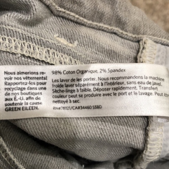 Eileen Fisher Slim Fit Jeans Size 16 Light Gray - Picture 9 of 9